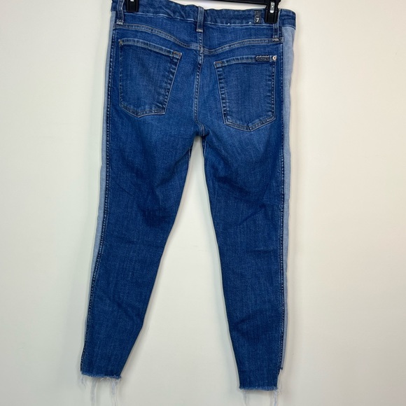 7 for all mankind Two Tone Denim Ankle Skinny Jeans, 31 - Picture 6 of 7